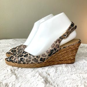 STUART WEITZMAN Leopard Wedge Heels 8.5